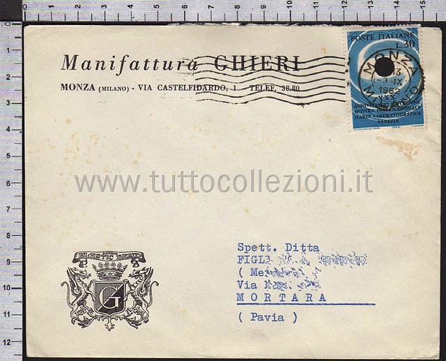 Collezionismo di storia postale buste viaggiate affrancatura tariffe postali degli anni 1960-69